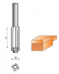 Фреза ГЛОБУС 1020 D14 h30 z4 кромочная прямая